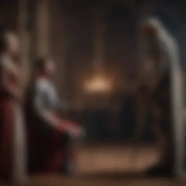 The Moment of Knighthood: A Ceremony A depiction of a knighting ceremony, illustrating the moment a character receives their title.
