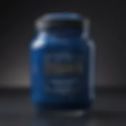 Vibrant Blue Hair Dye in a Luxurious Jar