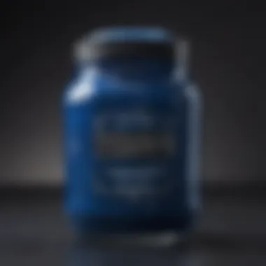 Luxurious Jar of Vibrant Blue Hair Dye Vibrant Blue Hair Dye in a Luxurious Jar