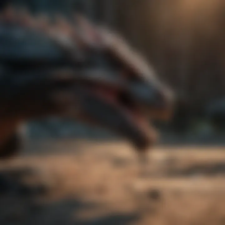 A somber moment of Drogon reflecting Daenerys's loss