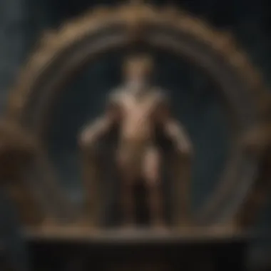 Creation Myth and Divine Inception Symbolic representation of the creation myth associated with a first god.