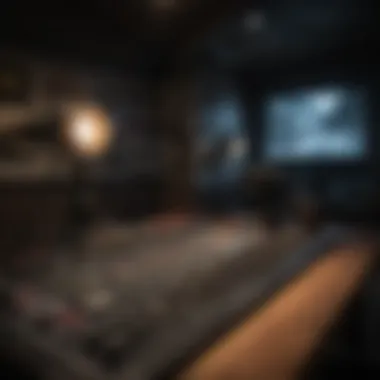 Narration Studio Experience Narrator in a recording studio for Game of Thrones audiobooks