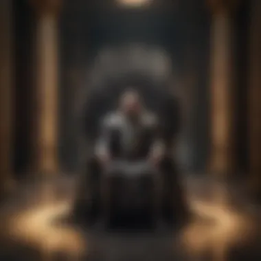 Power Struggles in the Throne Room A throne room depicting the power struggles of regents.