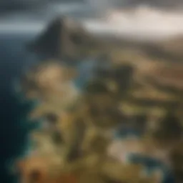 A map of Westeros highlighting key locations from each season