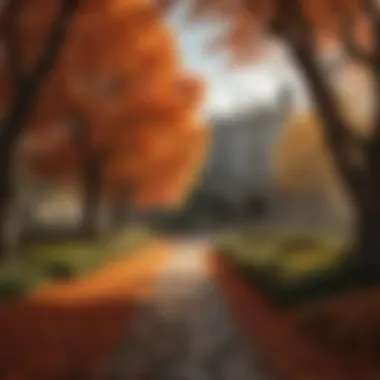 Autumn in King's Landing: The Season of Decisions The vibrant autumn foliage in the gardens of King's Landing.