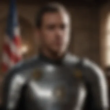 Pledge of Allegiance Knight performing a ceremonial oath
