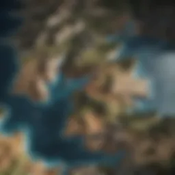 Detailed map of Westeros and Essos