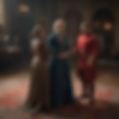 The Diplomatic Dance Two noble families engage in a tense negotiation