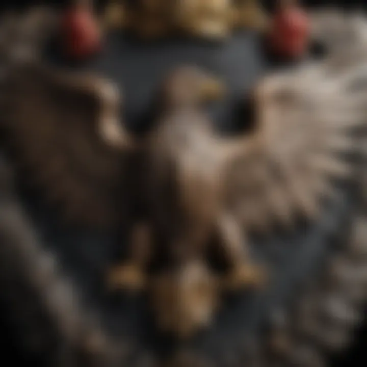 A heraldic eagle crest symbolizing power and freedom