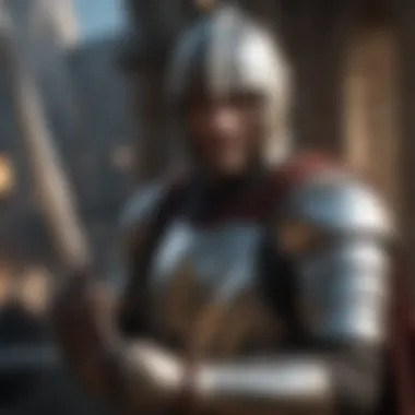 The Radiant Defender Valiant Knight with a Shining Sword