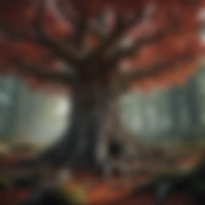 The weirwood tree symbolizing ancient prophecies